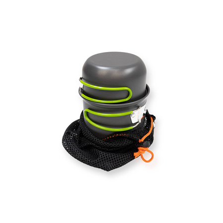 11pc Camping Cookware Set with Stove – Pans & Pots for Motorcycle