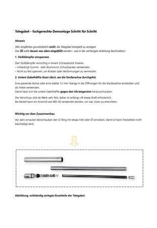 Telescopic Front Forks with Hydraulic Damping for Simson SR50 SR80