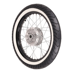 Komplettrad hinten für Simson Duo, KR51, S50 - Alufelge, Chromspeichen