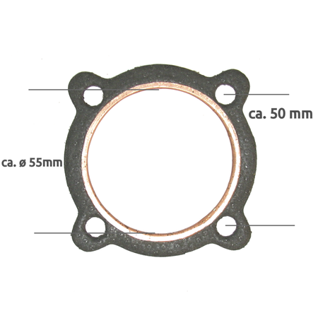 DKW RT 125/2 cylinder head gasket with copper sealing ring