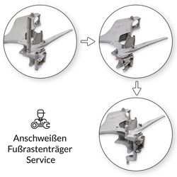 Anschweißen Fußrastenträger für Simson SR4-2 SR4-3 SR4-4 Star Sperber - Service