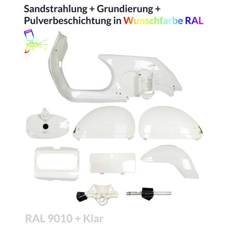 Powder Coating for Piaggio Vespa PX Sheet Metal Parts - RAL Color
