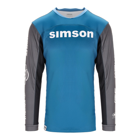 Simson Motocross Motorcycle Shirt, Blue, XL