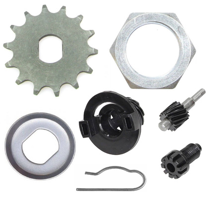 Speedo Drive Pinion Set w/ Retaining Plate for Simson S51/KR51/2/SR50