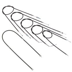 Bowden Cable Kit + Speedo Cable for NSU Quickly N/S (6-piece) - Black