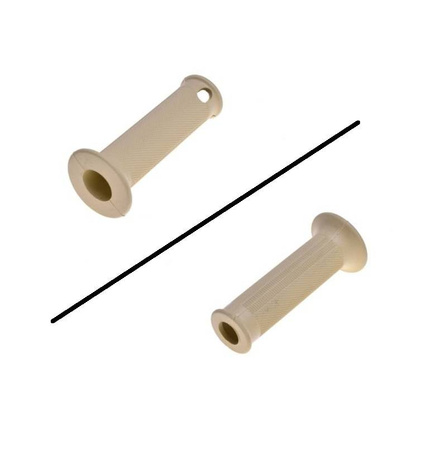 Left handlebar grip with hole for Simson AWO/KR51/SR4, MZ, IWL, beige