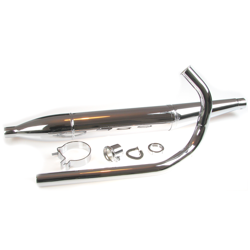 IWL Berlin Scooter Exhaust — Copper/Nickel/Chrome Plated, New