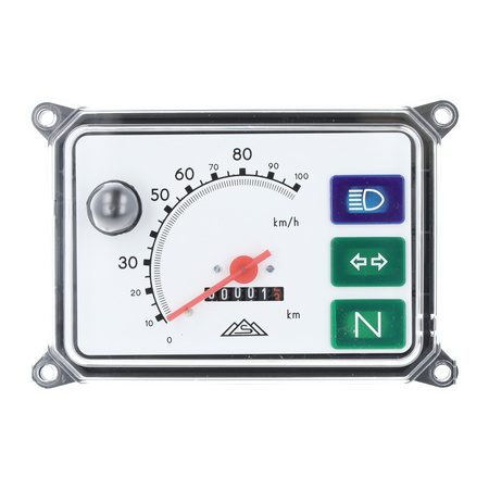 Speedometer Instrument Cluster for Simson SR50 SR80 - White, No Bulbs