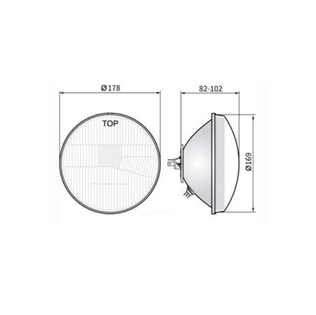 Reflektory H4 pasujące do Fiat 124 Pininfarina AC, 238, 1100R Fiat 850, A112