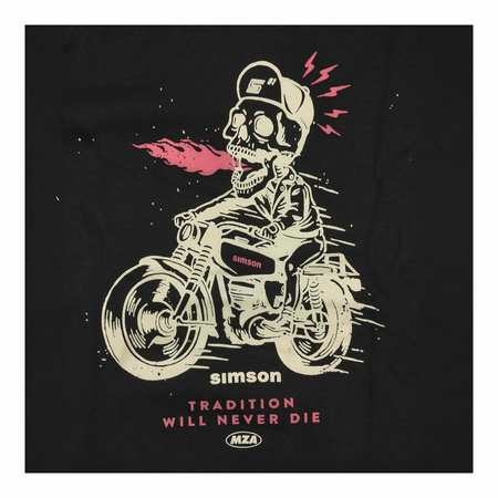 Motorcycle Biker Hoodie "Tradition Will Never Die" - Black XXXL