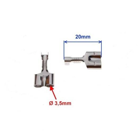 100x Rundsteckhülse doppelt Hülse Kabelschuh Steckverbinder Rundstecker 3,5mm