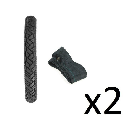 2x Reifen Vee Rubber + Schlauch 2.75x16 Slickprofil für Simson S50 S51 KR51 SR4