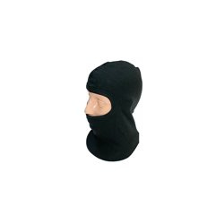 Black Cotton 1-Hole Balaclava Mask & Liner for Motorcycle/Moped/Bike