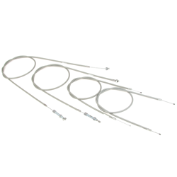 NSU Lux 4pc Grey Bowden Cable Kit - Throttle/Clutch/Brake