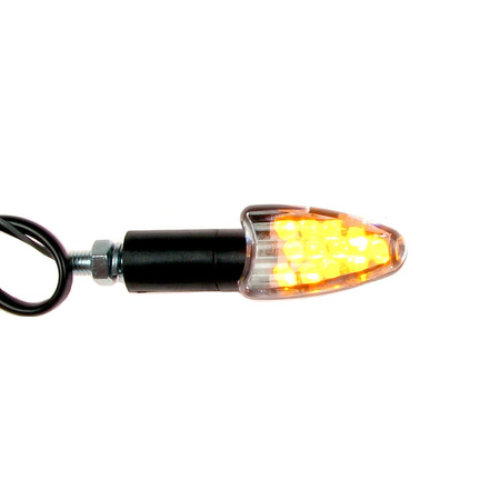 2x kierunkowskaz LED M8x1.25 12-LED przód/tył do skuterów ATV i motocykli (homologacja E)