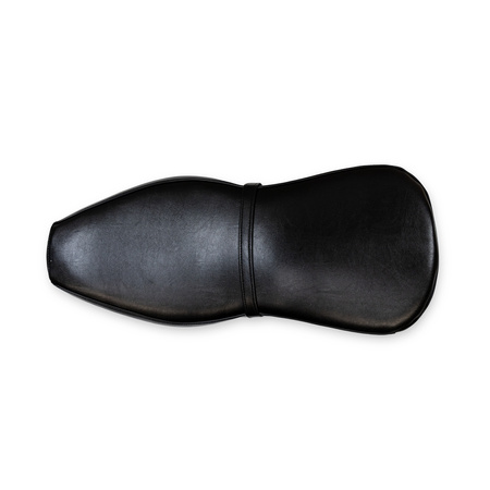 Motorcycle seat with strap & aluminum trim for AWO Sport 425 - black