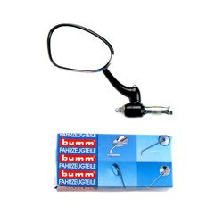 Left kidney-shaped mirror for Simson SR2 & MZ RT/ES/TS 250 - Chrome