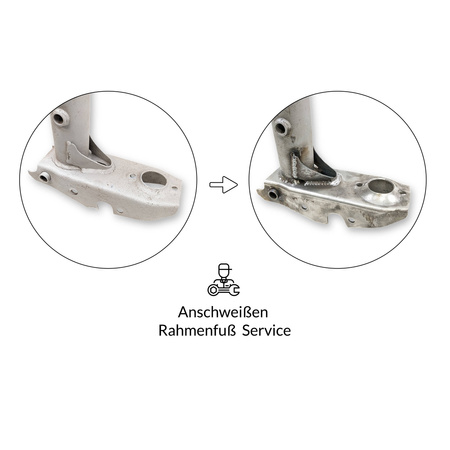 Weld-on Frame Foot Repair for Simson S50/S51/S53/S70/S83