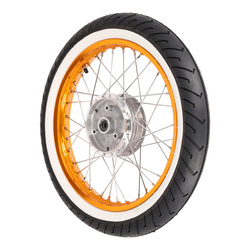 Komplettrad Hinten für Simson Modelle - Alufelge Orange Eloxiert