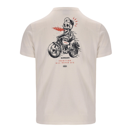 T-shirt "Tradition will never die" for true Simson fans - beige Unisex L