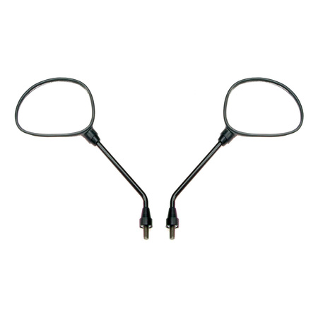 2x Universal M8 Oval Rearview Mirrors L&R for Scooter/Quad