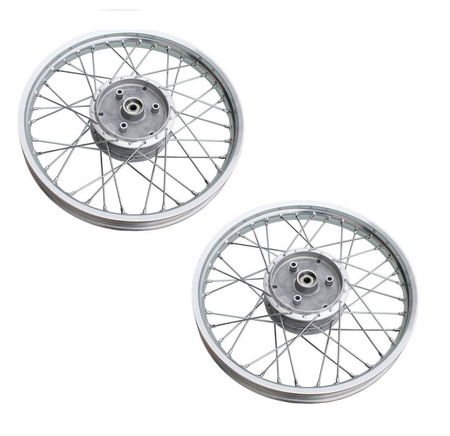 Pair of Chrome 16" Spoke Wheels 1.60x16 for Simson S50/S51/S70/KR51