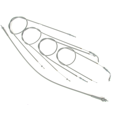 Control & Speedometer Cable Kit M10xM16 for Simson SR2/SR2E, 5pc, Grey