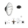 Headlight (domed glass) + rubber dust cap + bulbs for MZ ETZ/TS