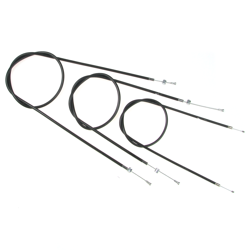 Bowden cable set Bowden cables for DKW RT 125/0 (3-part) - completely black
