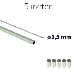 5m inner cable Ø1.5 + 5m grey housing +5 end caps for moped/motorcycle