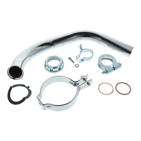 Complete exhaust manifold set with clamps for Simson KR51/2 Schwalbe