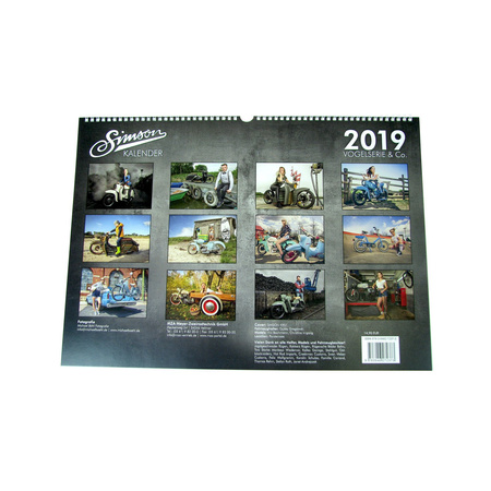 Calendar Simson for 2019 bird series &amp; Co. - One trip, many crazy birds