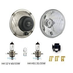 Headlights with bulbs H4 (CLEAR GLASS) E-mark Simson KR51 Schwalbe SR4