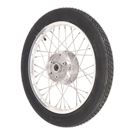 Complete 1.50x16 Wheel for SIMSON DUO/KR51/S50 - Polished Alloy Rim
