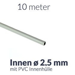 10m x Bowdenzughülle (grau) mit PVC Innenhülle ø2,5mm für Moped, Motorrad