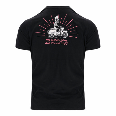 T-Shirt "Im Osten geht die Sonne auf" für echte Simson-Fans - schwarz Unisex L