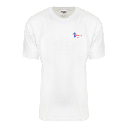 Koszulka dla modeli SIMSON - biała, XXXL, wzór sportów motorowych