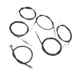 6-piece cable kit & speedo cable for Horex Regina motorcycle - black