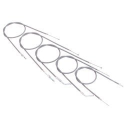 Bowden cable set for NSU Quickly N, S (from F. No. 482755 to 651958) - gray