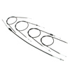MZ TS125/TS150 Bowden cable kit - flat-bar, black
