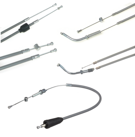 5x Bowden Cables for Simson SR4-1 Spatz (Soemtron Engine, Kickstart) - Grey