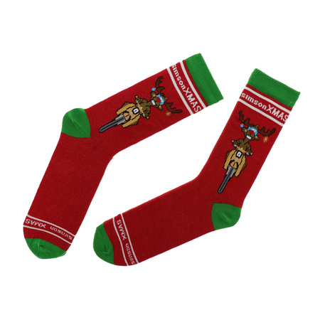 Simson Schwalbe Christmas Socks, Size 35-38 — Reindeer Design