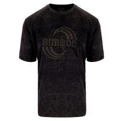 T-Shirt Acid-Washed, Farbe: schwarz, Größe: XXXL - Motiv: SIMSON Cross