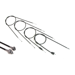 5pc Black Bowden Cable Set + Speedo Cable for MZ ES 175/0 175/1 250/0 250/1