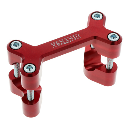 CNC handlebar clamp for Simson S50 S51 S70 — Dogbone aluminum - red