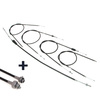 Bowden cable kit + speedo cable for MZ TS125/TS150 (flatbar) - black