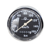 Curved speedometer Ø80mm 0–160 km/h fits AWO, EMW, BK 350, IZ