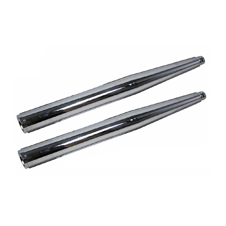 (Pair) exhaust muffler for JAWA 350 - chrome-plated