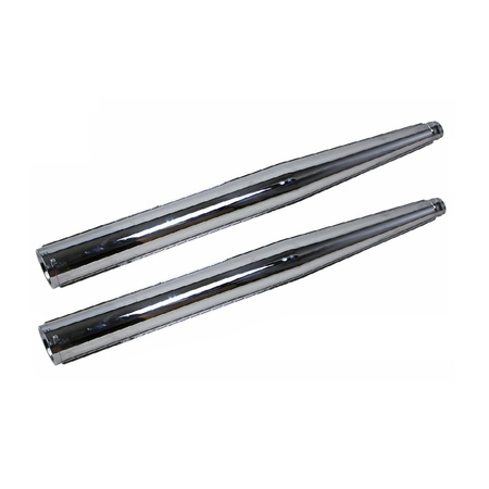 Pair of Chrome Exhaust Mufflers for JAWA 350