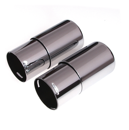 4x Shock Absorber Sleeves for EMW R35 (2 Top, 2 Bottom) - Chrome